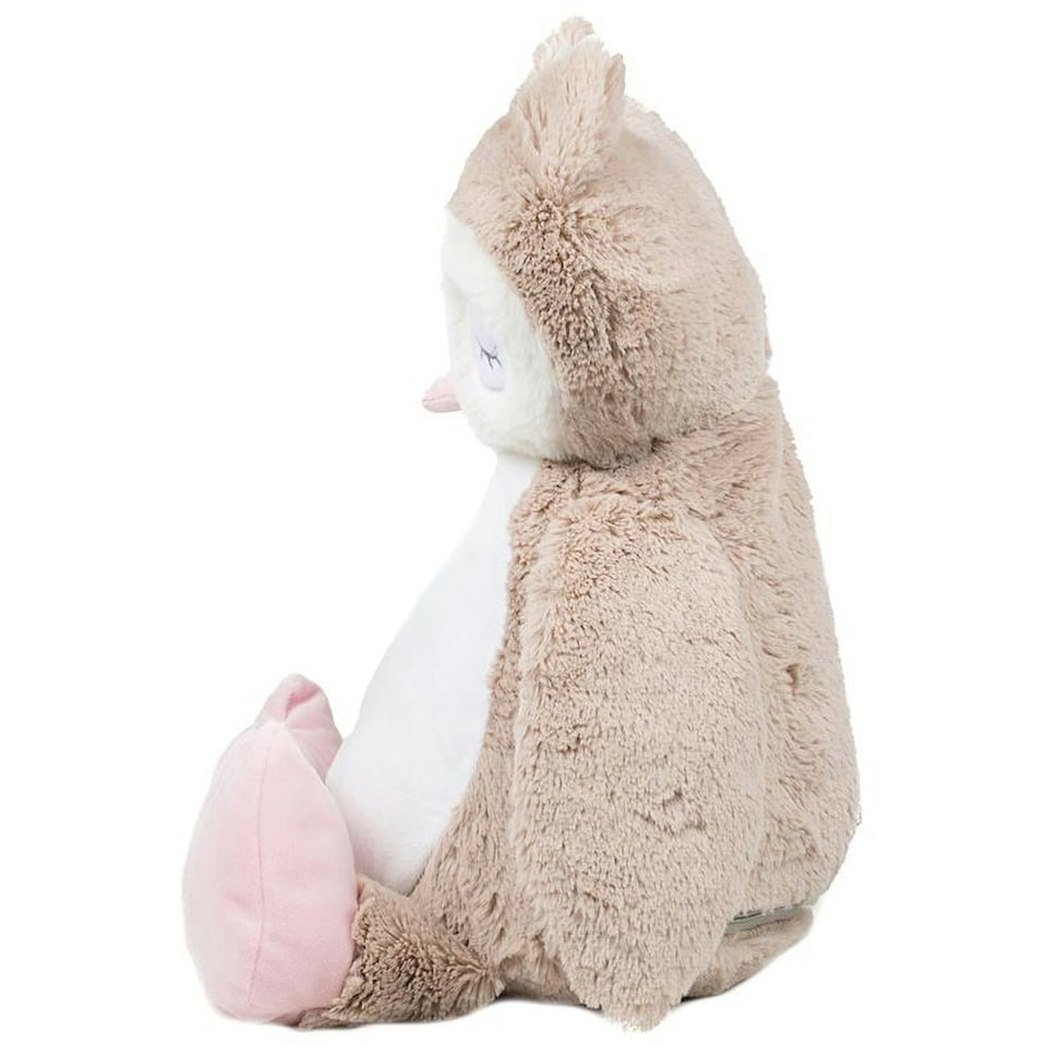 image 1 of Mumbles Childrens/Kids Zippie Owl Soft Plush Toy - Light Brown - One Size