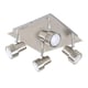 image 1 of ValueLights Touch Square Brushed Silver Spotlight and Cool White Bulb