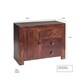image 3 of Toko Dark Mango 3 Drawer Sideboard - Solid Mango Wood - L45 x W88 x H75 cm Brown