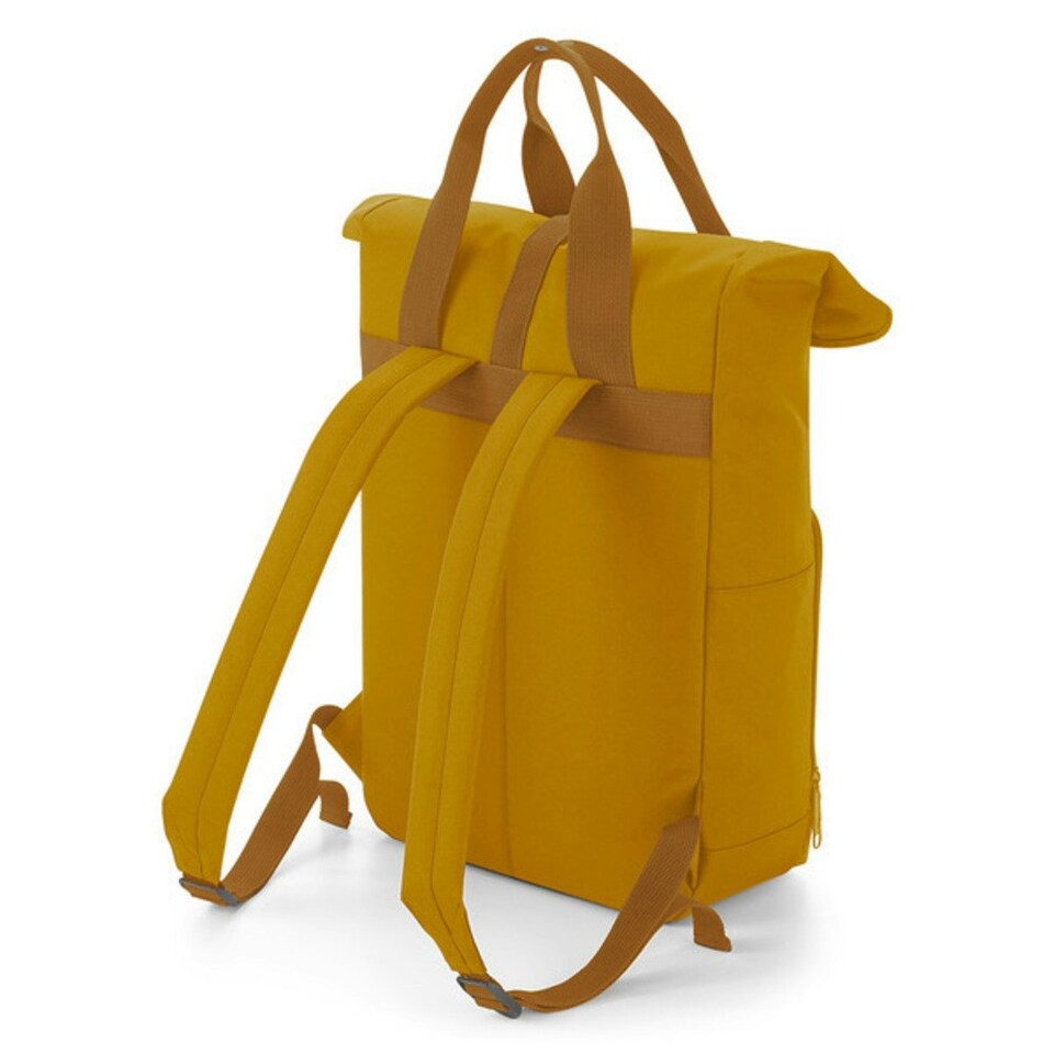 image 1 of BagBase Twin Handle Roll-Top Backpack - Mustard - One Size
