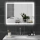 image 2 of HOMCOM Bathroom Mirror with LED Lights, Illuminated Makeup Mirror with 3 Colours, Defogging Film and Memory Function, Hardwired