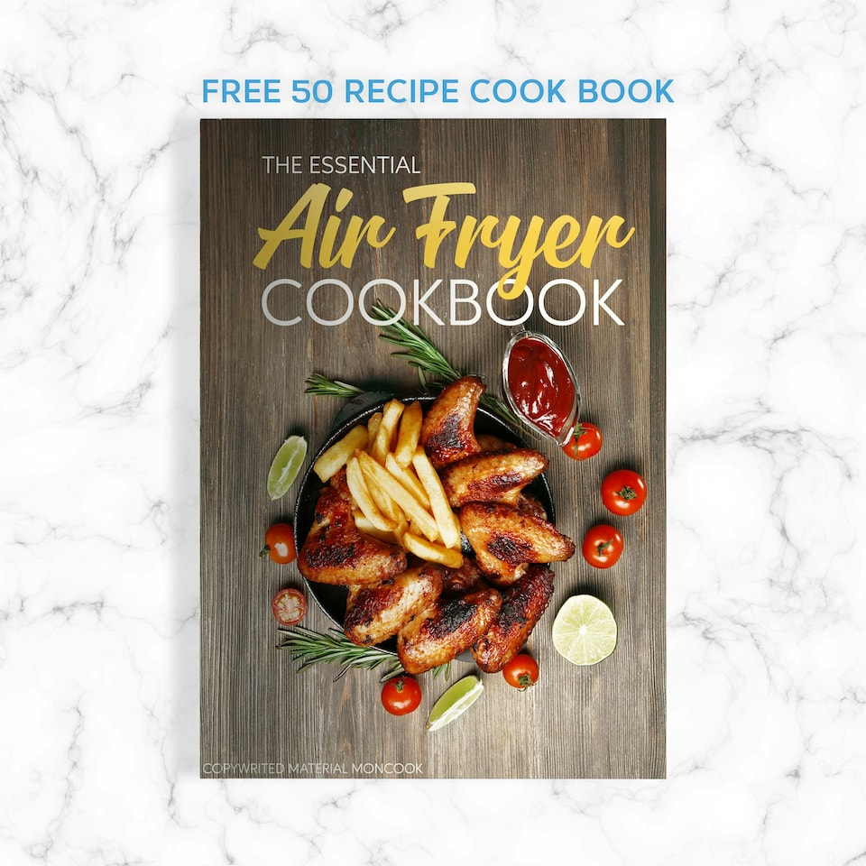 image 1 of MONCOOK Digital Air Fryer - 6.5 L Oil-free Non Stick - 50 Airfryer Recipe Cookbook - 12 Pre-Set Programs - Chip Fryer, Adjustable Thermostat, LED Display, Timer