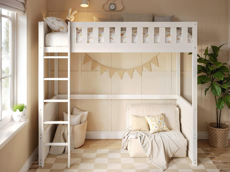 image 1 of Flair Bea Wooden High Sleeper White
