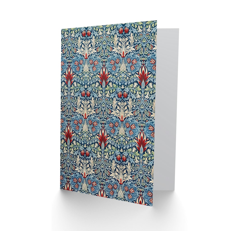 image 1 of William Morris Art Card Snakeshead Flower Pattern