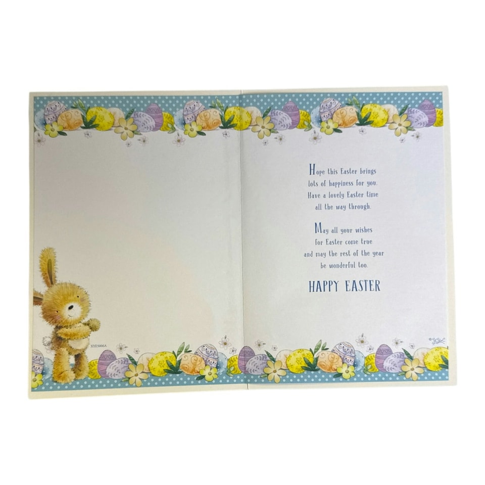 image 1 of Just For You Rabbit And Chicks Design Open Easter Card