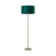 image 8 of ValueLights Charlie Chrome Stem Floor Lamp Green Drum Shade Green