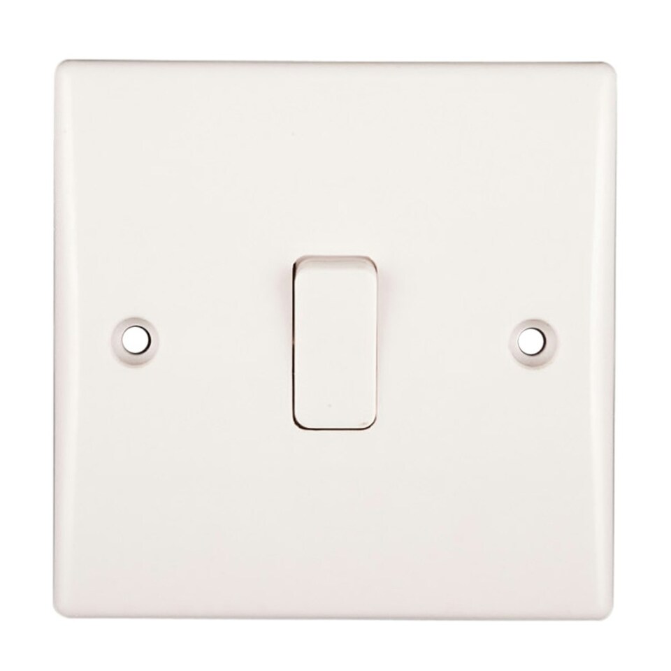 image 1 of Dencon Slimline 10A 2way Switch to BS3676 - White - 2 Gang