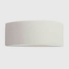ValueLights Pair of - Modern Curved Ceramic Uplighter Wall Wash Lamps In White Finish White