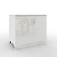 image 1 of JD Greta Adjustable Legs Kitchen Sink Unit 1000mm Cabinet With Doors - White Gloss With Worktop