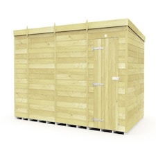 14 x 8 Feet Pent Shed - Single Door Without Windows - Wood - L231 x W417 x H201 cm | Brown