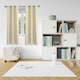 image 4 of Cream Eyelet Curtains - Thermal Blackout Curtains  - 46 x 54 Inch Drop - 2 Panel Cream