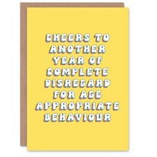 Age Appropriate Behaviour Disregard Fun Her Birthday Card