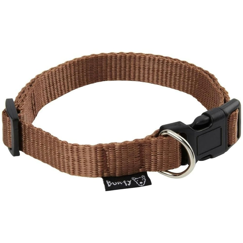 image 1 of Dog Puppy Collar with Buckle & Clip for Lead, Adjustable Soft Fabric Green | S