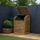 image 2 of Pressure Treated Single Bin Store - Timber - L80 x W80 x H125 cm - Brown Brown