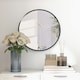 image 4 of kleankin Round Bathroom Mirror, Modern Wall Mirror Aluminium Frame, 40x40 cm