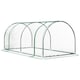image 1 of Outsunny Tunnel Greenhouse Grow House Steel Frame PE Green 200x100x80 cm