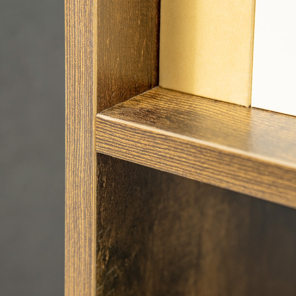 image 1 of HOMCOM Industrial Style Storage Shelf, Bookcase, Bookshelf with 6 Compartments, Freestanding Shelving Unit for Living Room, Home Study, Rustic Brown