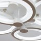 image 4 of Living and Home Nordic Modern Circular LED Semi-Flush Ceiling Light White
