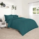 image 5 of OHS Soft Cosy Microfibre Plain Duvet Cover and Pillowcase Set Green | Teal | Double