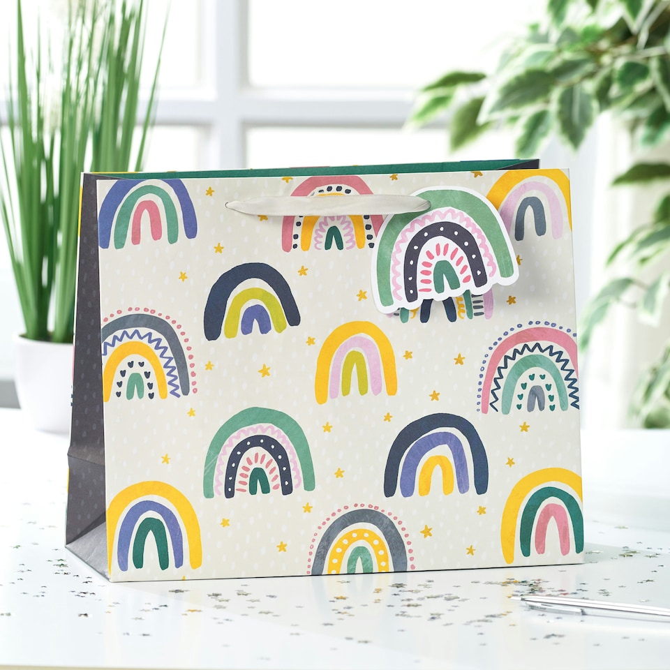 image 1 of Rainbow Large Gift Bag - Pack of 3