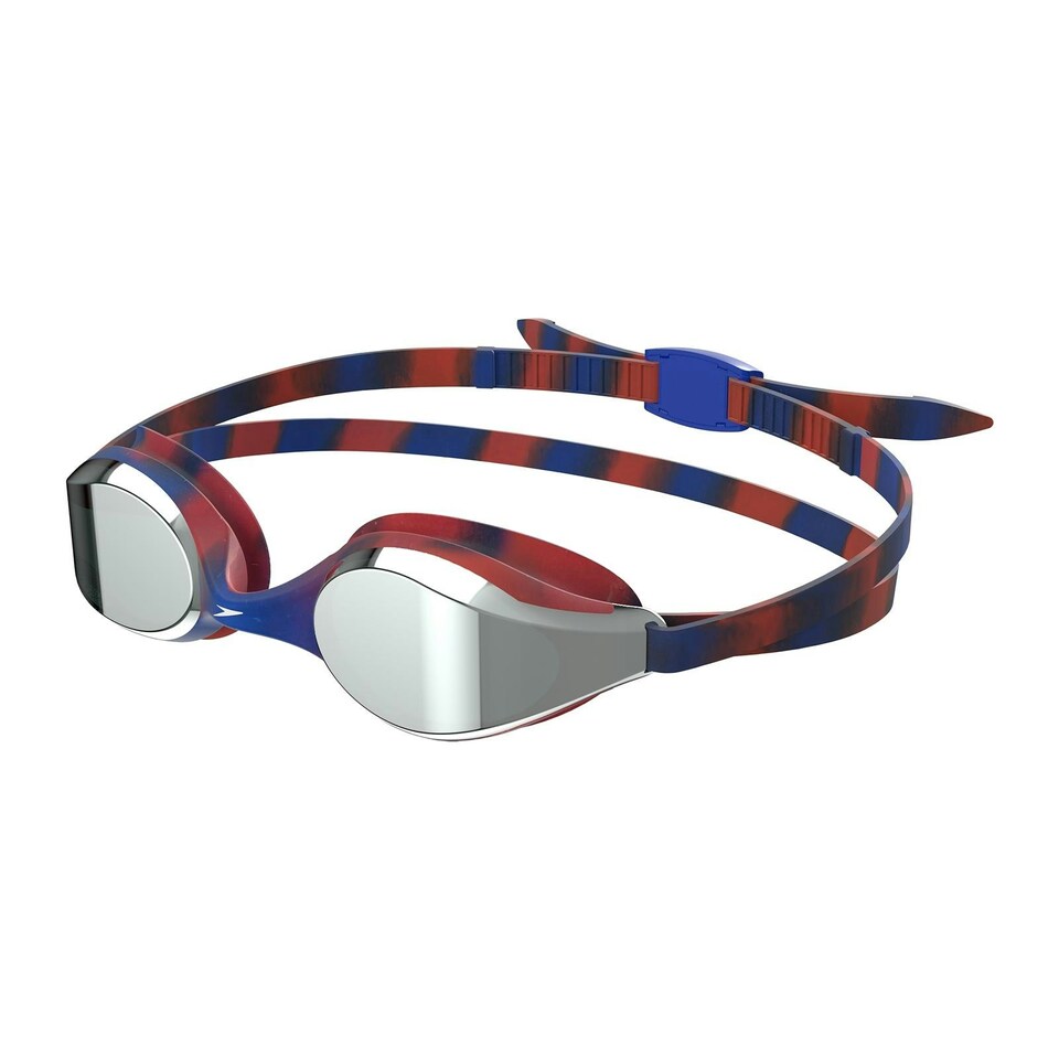 image 1 of Speedo Childrens/Kids 2024 Hyper Flyer Mirror Swimming Goggles - Navy/Red - One Size