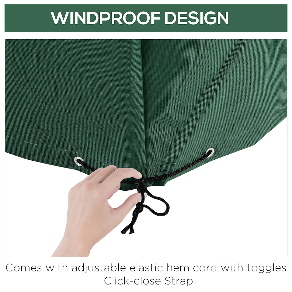 image 1 of Outsunny 245x165x55cm UV Rain Protective Cover For Garden Patio Wicker Rattan