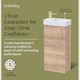 image 6 of Balterley Bathroom Contemporary Floor Standing Vanity Unit Basin & Handle Easy To Install | Brown | Bleached Cuneo Oak