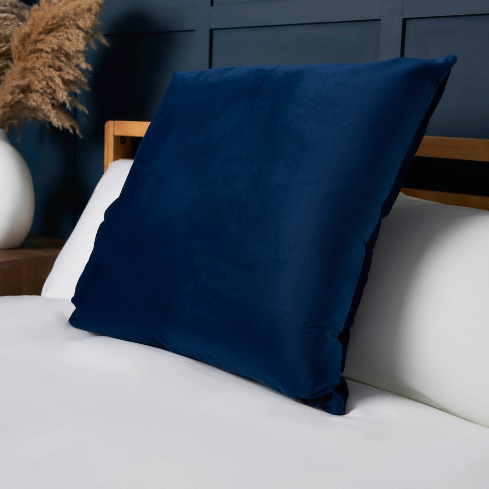 image 1 of BHS Velour Cushion, Navy