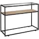 image 1 of Console Table Kilkenny - 2 shelves, with glass top surface | Brown | industrial wood light, oak Sonoma | 100 x 41 x 80,50 cm | 1