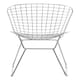 image 5 of Interiors by Premier Chrome Metal Grid Frame Wire Chair, Comfortable Seating Garden Wire Chair, Easy Cleaning Wire Frame