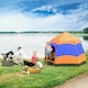 image 2 of Outsunny 4 Person Camping Tent Festival Hiking Shelter, Blue