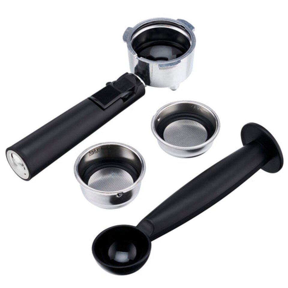 image 1 of Cooks Professional 15-Bar Retro Espresso Coffee Machine 1.2L with Frothing Steam Wand | White | White & Silver