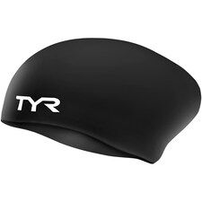 TYR Long Hair Wrinkle-Free Silicone Swim Cap