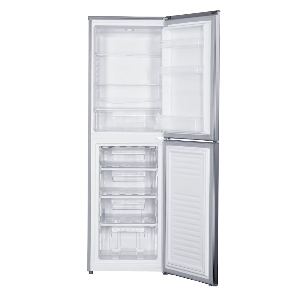 image 1 of HYE 50-50 Freestanding Fridge Freezer, 248 Litre, 55cm, Silver - RF01FF248S01