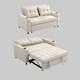 image 7 of HOMCOM 2 Seater Pull Out Sofa Bed with Pockets for Living Room Beige