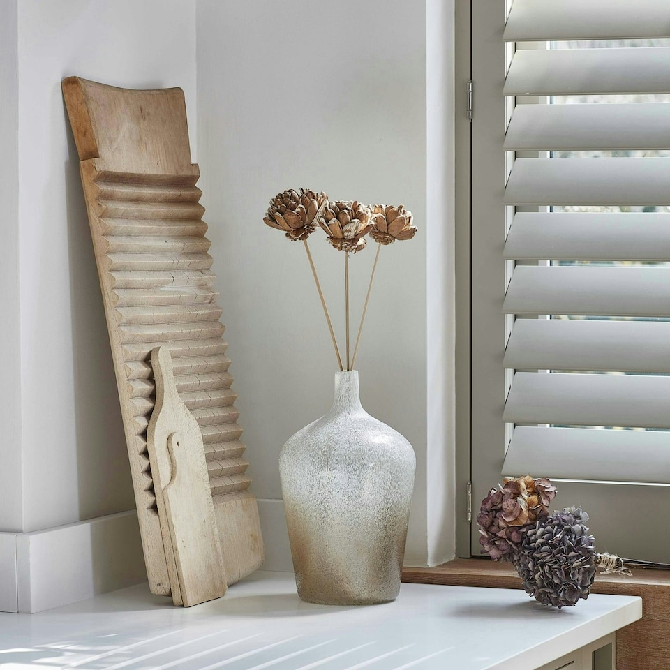 image 1 of Verre Stem Frosted Vase Gold