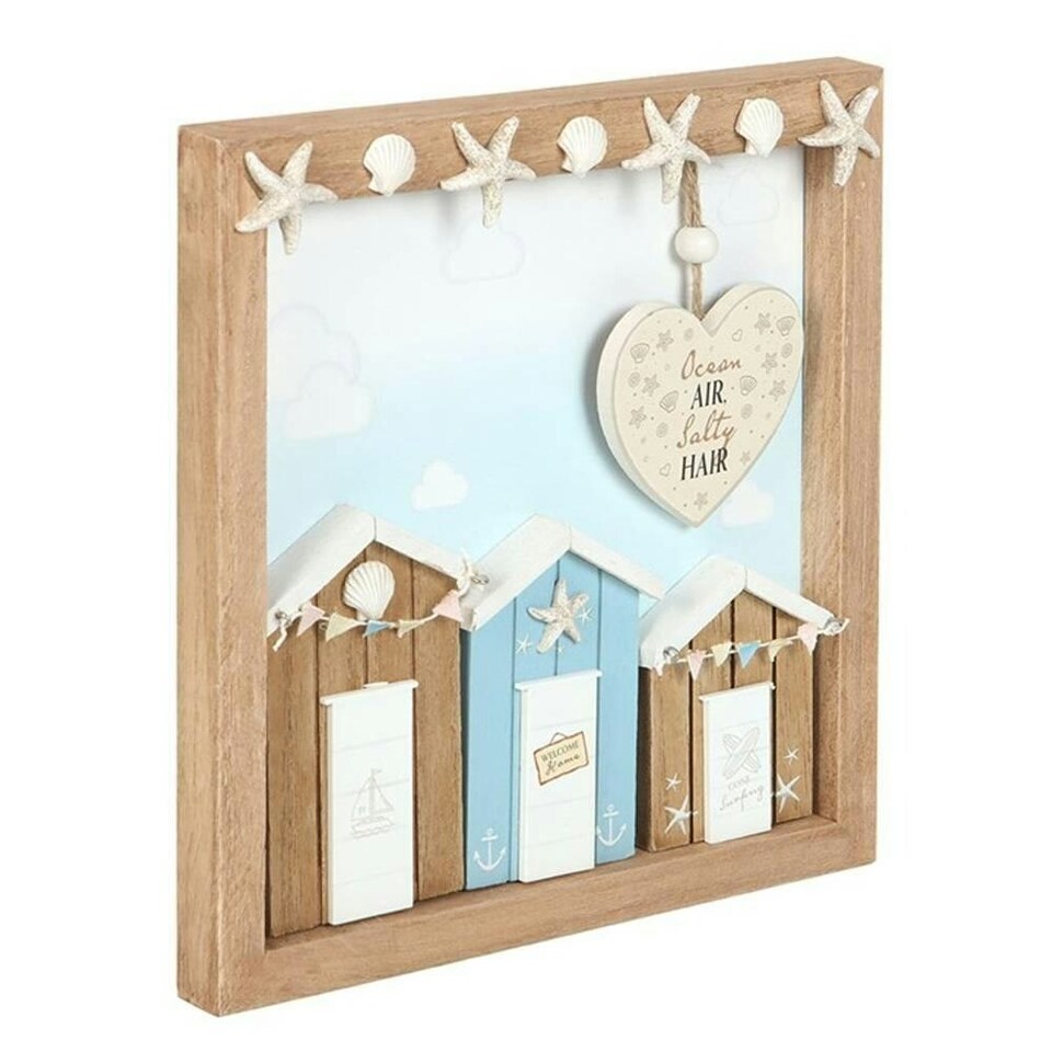 image 1 of Something Different Ocean Air Salty Hair MDF Beach Hut Plaque - Multicoloured - One Size