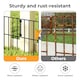 image 6 of Levede 10 Pack Metal Garden Fence Decorative Animal Barrier Outdoor Pet Border | Black