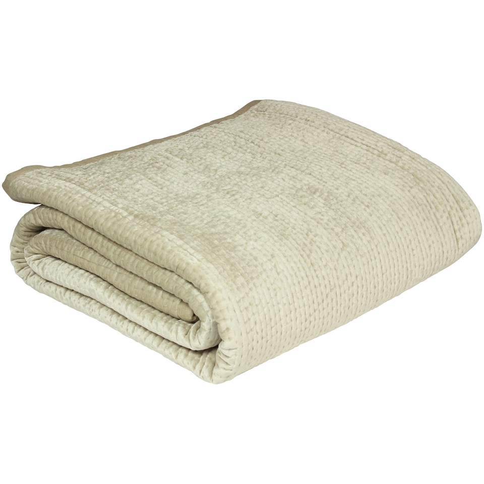 image 1 of Paoletti Brooklands Bedspread, Champagne, 265 x 265cm