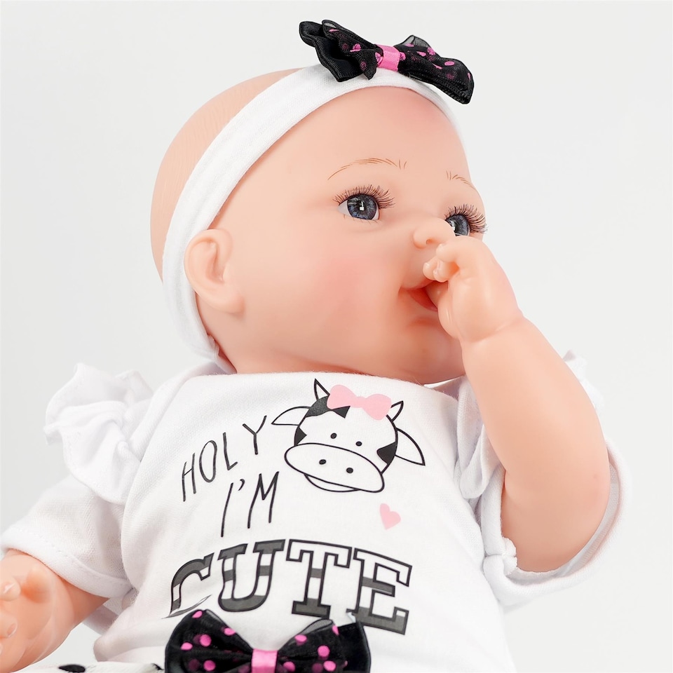 image 1 of BiBi Doll 17" Jasmine Reborn Baby Doll Girl With Toy Dummy & Bottle