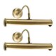 image 1 of ValueLights Gemini Pair of Gold Indoor Wall Picture Light | Gold