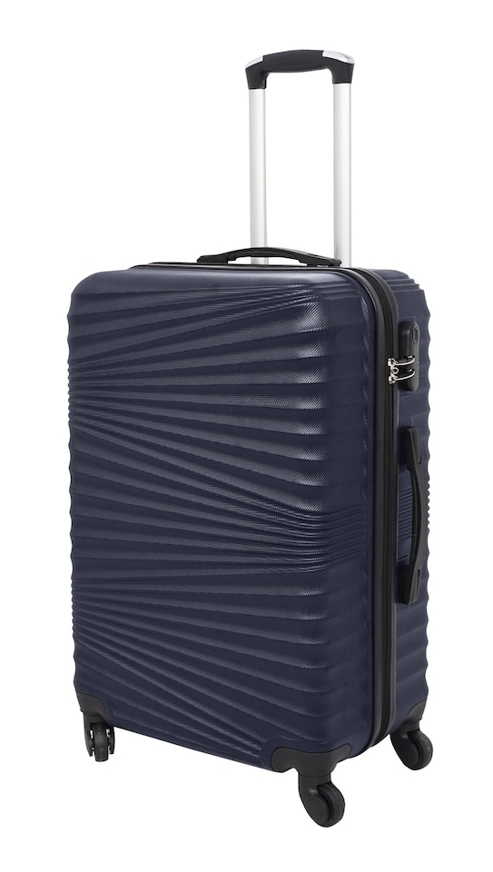 image 1 of 3 Pcs Suitcase Set ABS Hard Shell 4 Wheeled Trolley Lightweight Luggage PIONEER | Multi | Dark Blue | 3