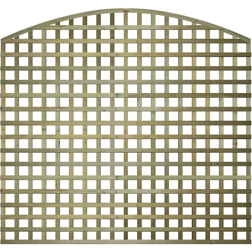image 1 of Privacy Arch Top Wooden  W:6ft x H:5ft Trellis Fence Topper Plant Support (Pack of 3)