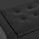image 3 of Home Republic Faux Leather Storage Ottoman Bench - 92cm x 40cm Grey
