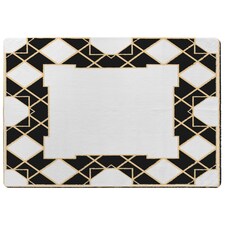 Art Deco Diamond Border Designer Rug | Multi