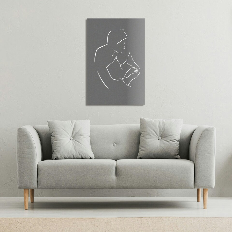 image 1 of Drawing of a couple in one line (Canvas Print)
