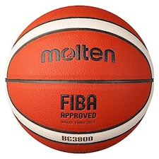 Molten BG3800 Basketball, Indoor, FIBA Approved, Composite Leather, Size 6, Orange/Ivory, Suitable For Boys age 12, 13, 14 and Girls age 14 & Adult