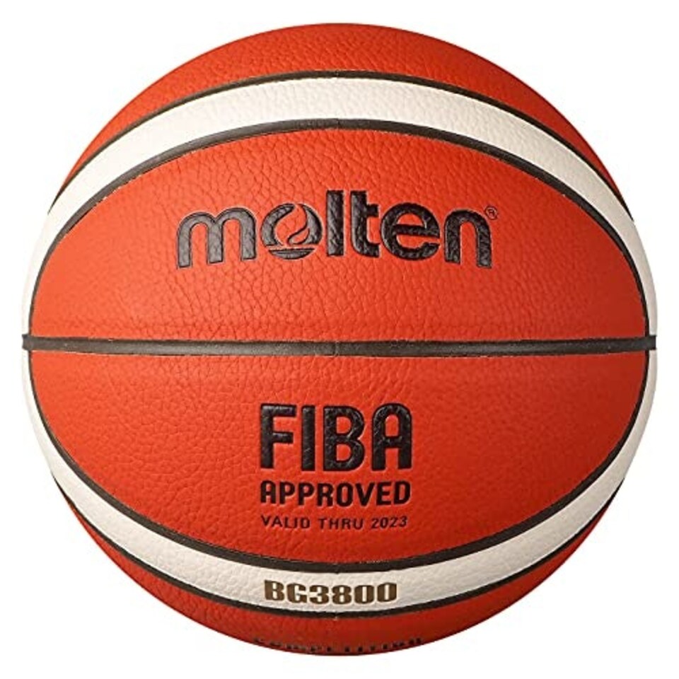 image 1 of Molten BG3800 Basketball, Indoor, FIBA Approved, Composite Leather, Size 6, Orange/Ivory, Suitable For Boys age 12, 13, 14 and Girls age 14 & Adult