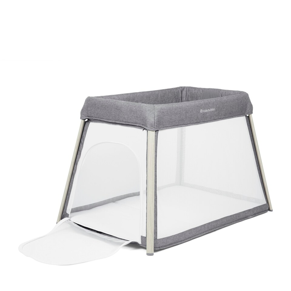 image 1 of Scout 2-in-1 Travel Cot and Playpen - 6 Months to 2 Years, Portable, Convertible, Lightweight, Easy Set-Up, Compact Fold and Breathable Mesh (Grey)