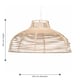 image 6 of Set of 2 Katrina - Rattan Dome Pendant Lightshades | Cream | Large | 2